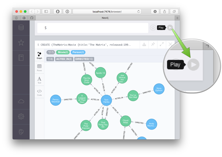 start neo4j server