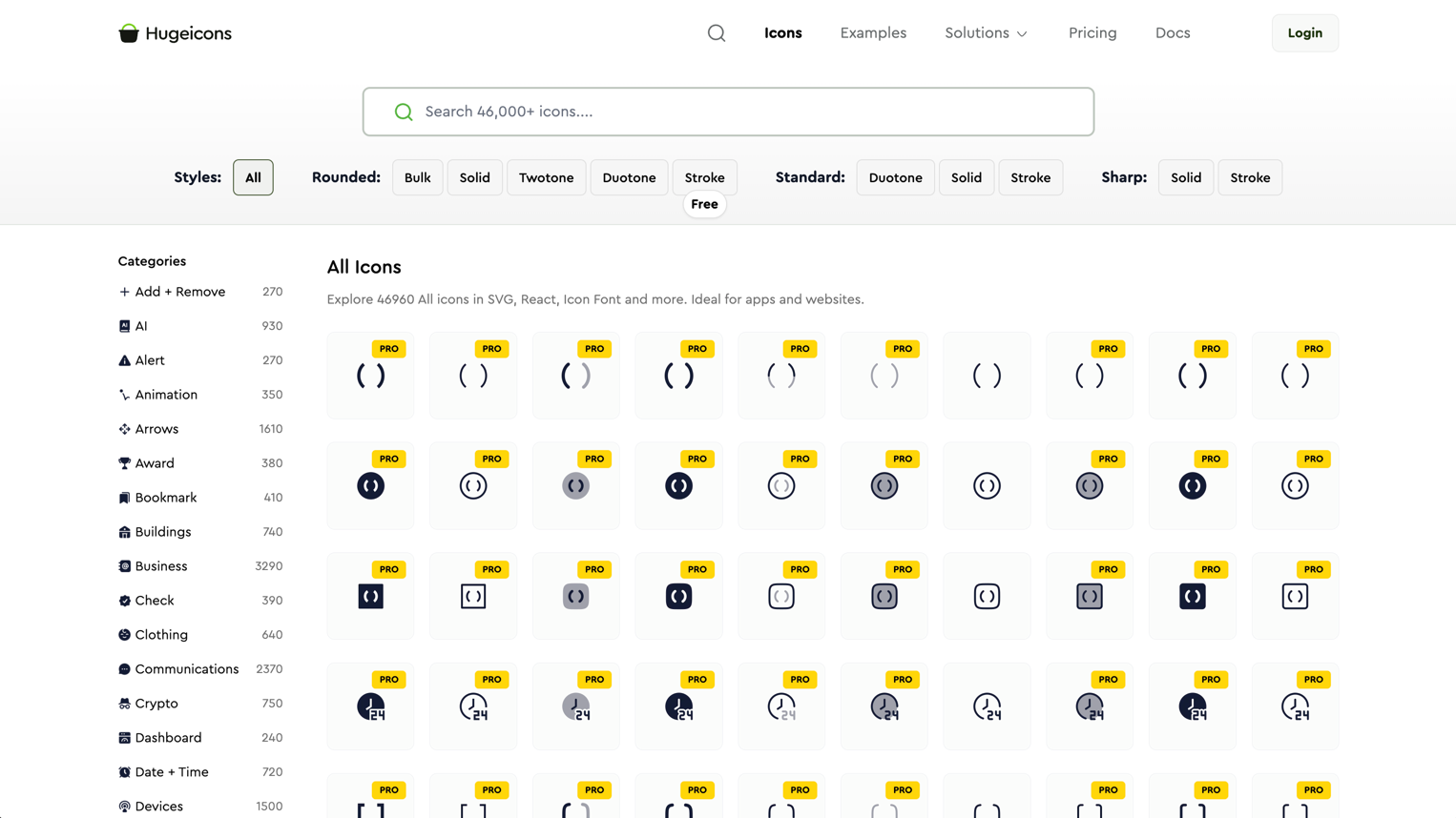 4,000+ icons with consistent stroke and fill variants. Best for large-scale product design.