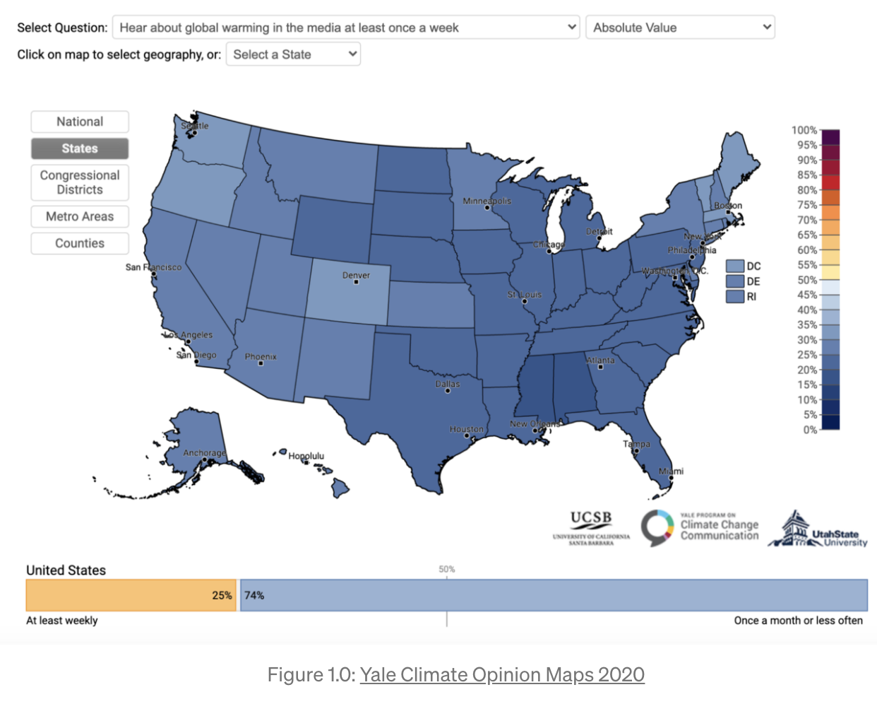 Yale Climate Visualization Map 2020