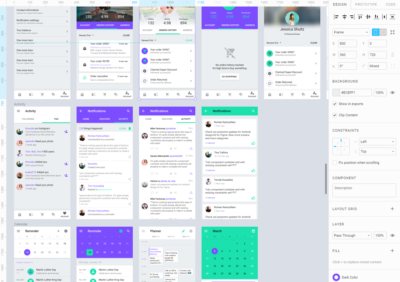 Figma design kit. Android app templates – Roman Kamushken – Medium