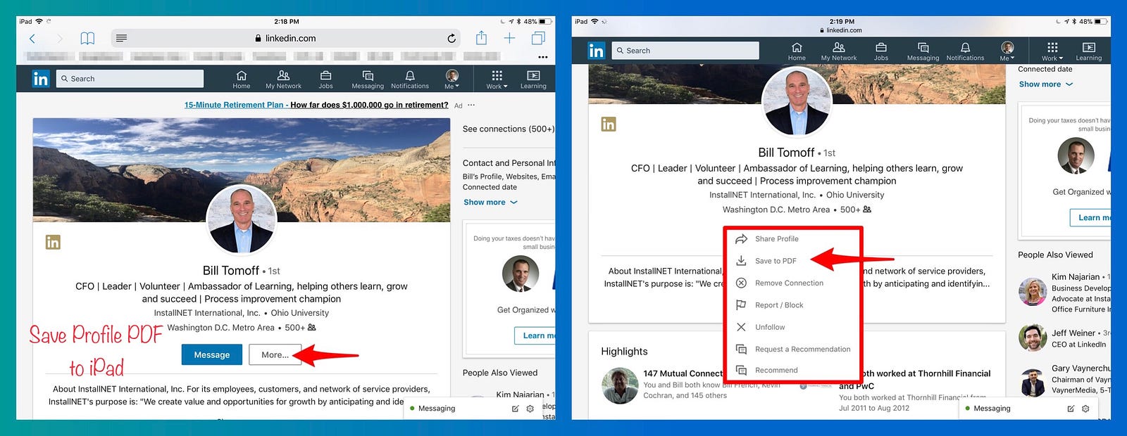 how to download video from linkedin on iphone