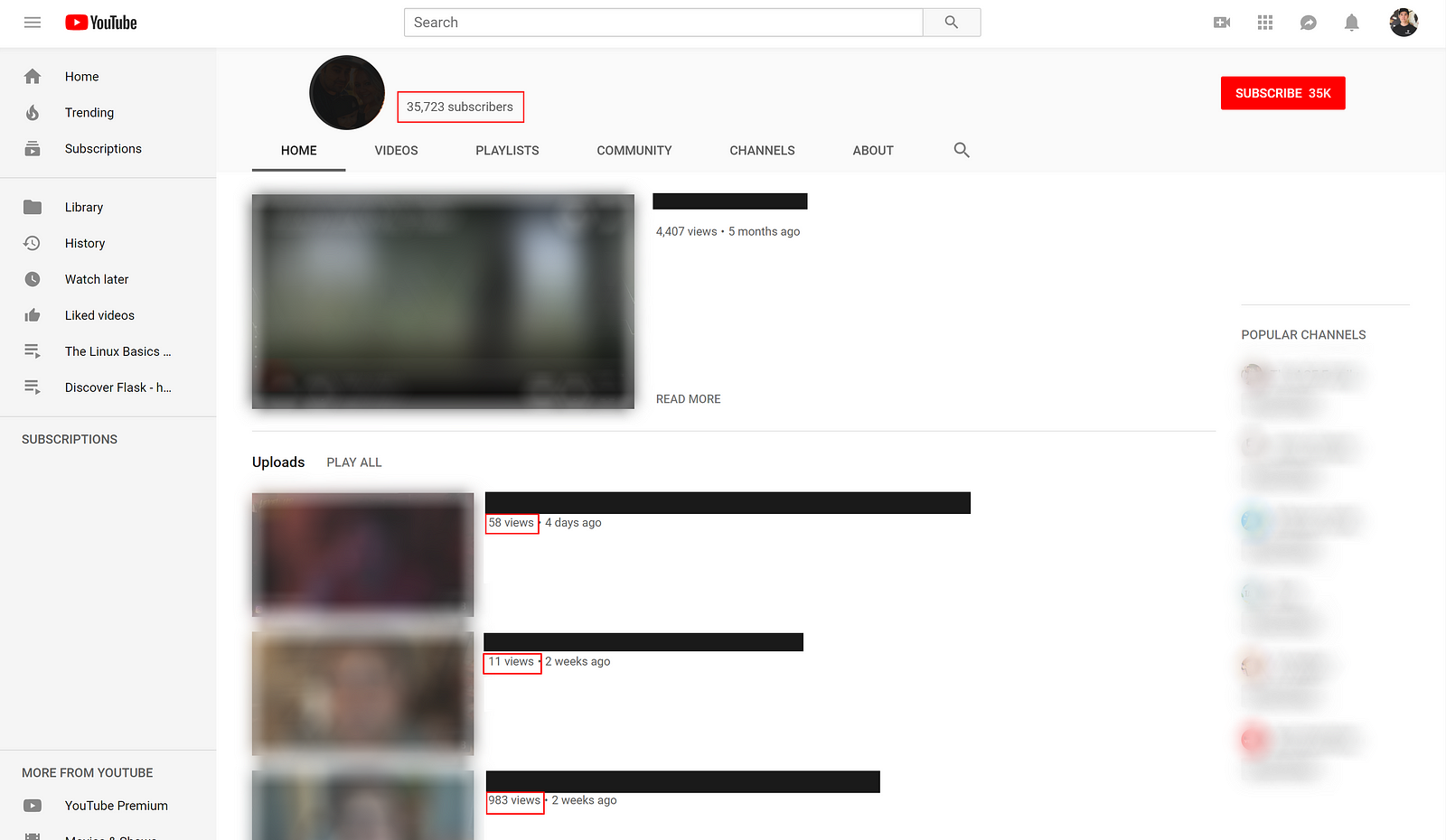 Do Youtube Subscribers Matt!   er Anymore In 2019 Hackernoon Com - and before you start trying to argue that more subscribers equals more views take a look at this channel i ve redacted all the information except the