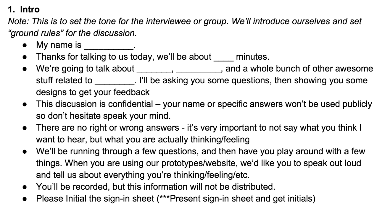 Creating an effective discussion guide for your User Research