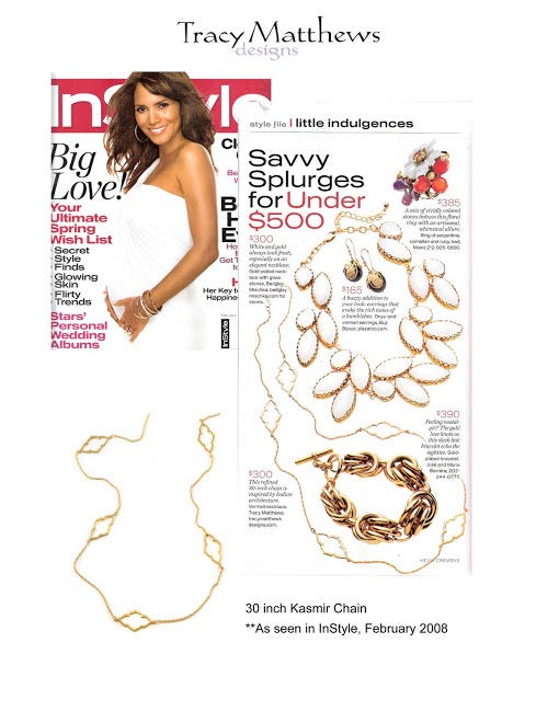 Tracy Matthews jewellery worn by Halle Berry in InStyle magazine