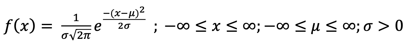 Normal Distribution formulae