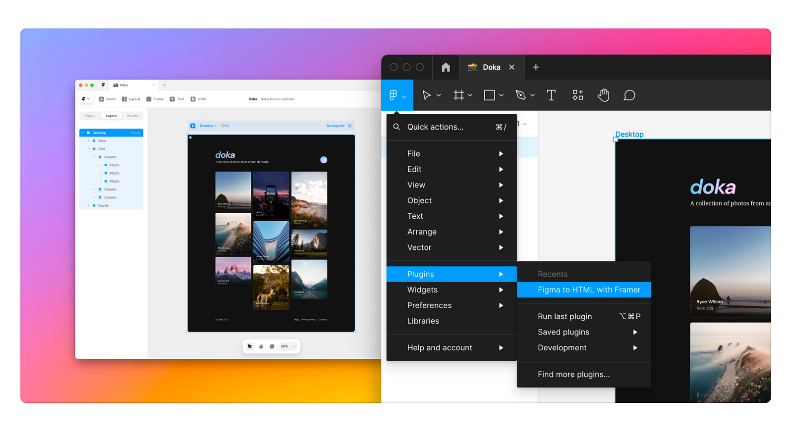 Figma to HTML in Framer