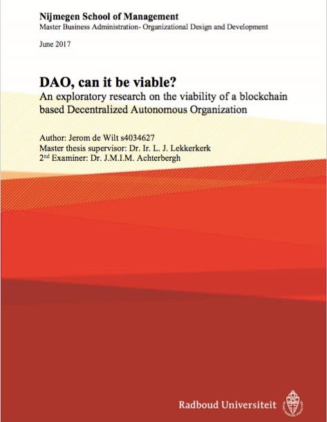 Master thesis on community development