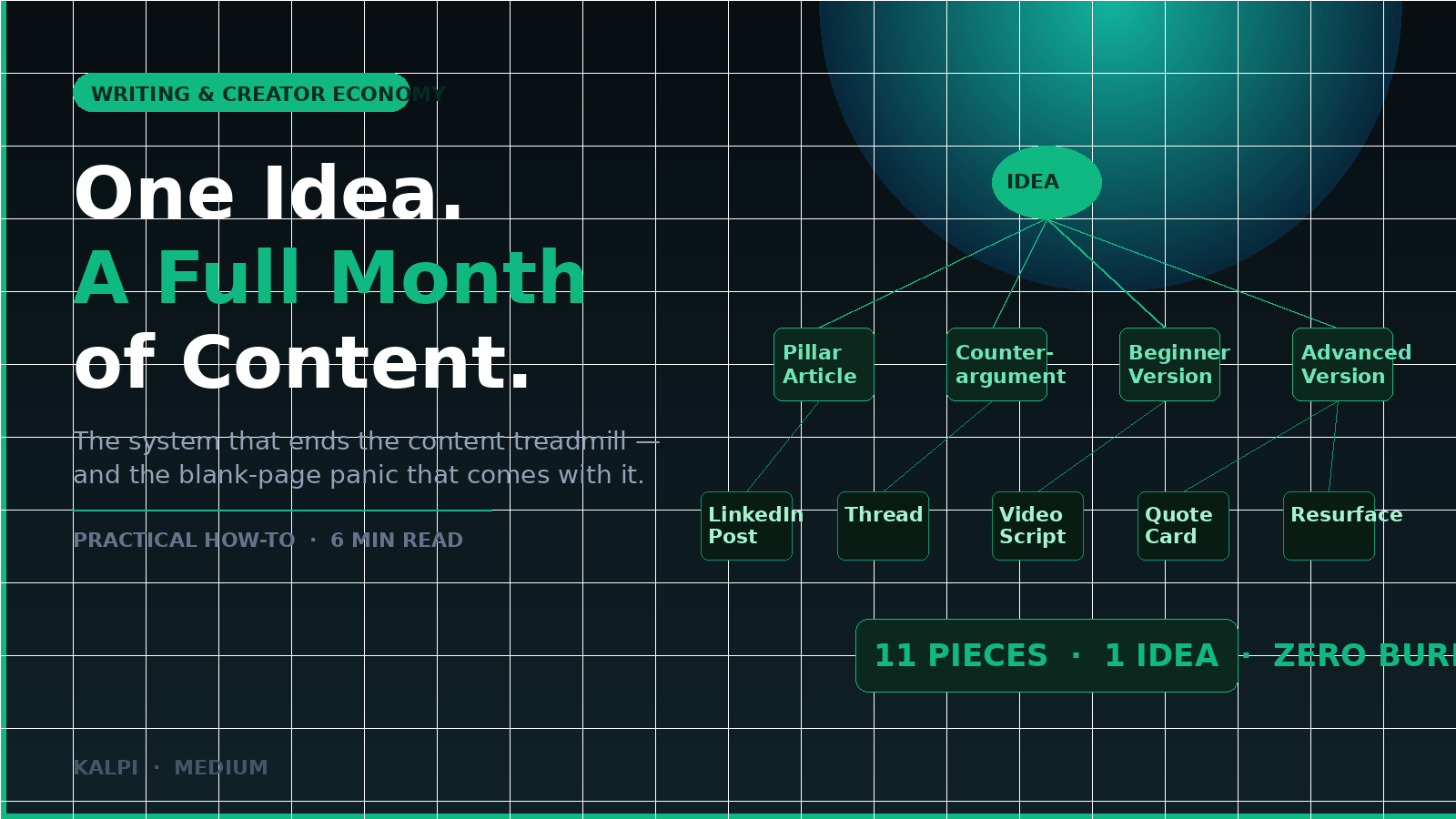 How to Turn One Idea Into a Month of Content Without Burning Out