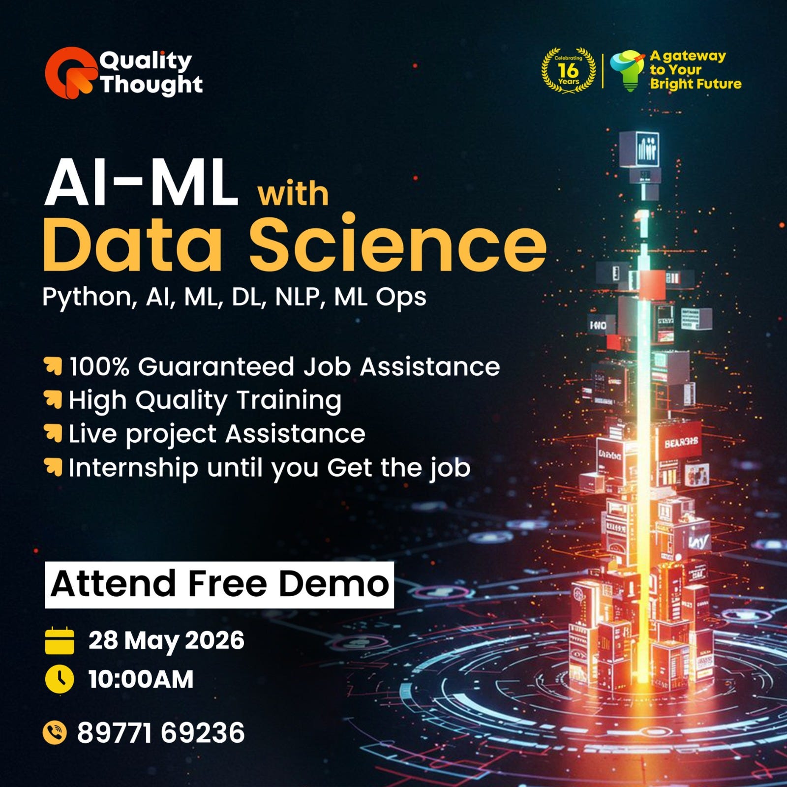 AI-ML with Data Science Training in Hyderabad | Free Demo by Quality Thought
