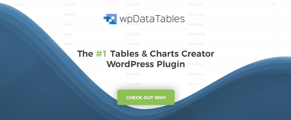 ... especially when you take the data management tasks that are often involved into account. wpDataTables makes it easy. This best-selling WordPress plugin ...