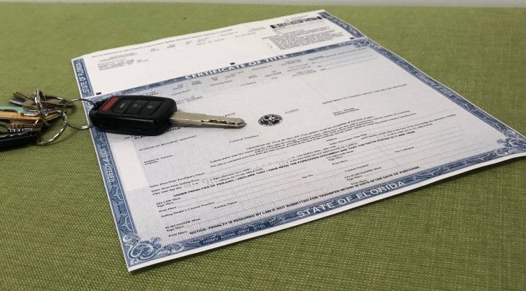 us car title for sale visual comparison of car title document vs vehicle registration certificate