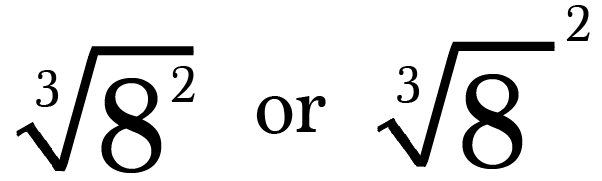 cube root of exponents