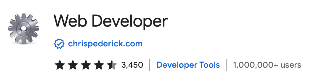 Web Developer Chrome Extension