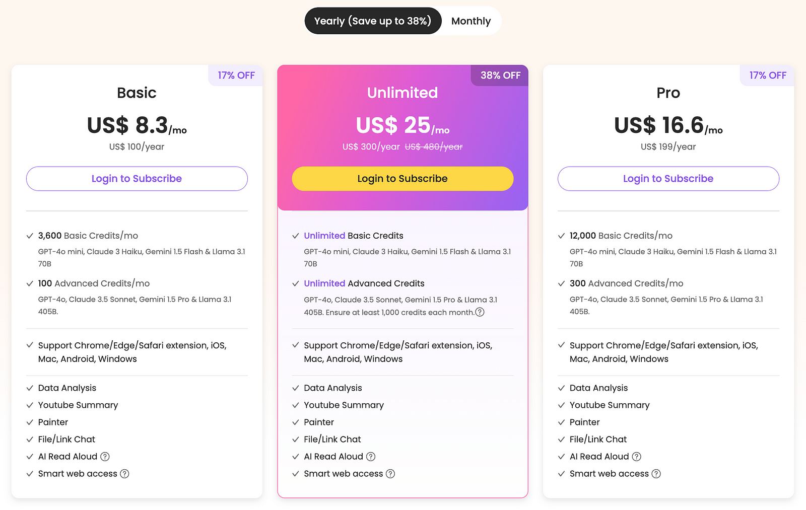 Sider Pricing Plans