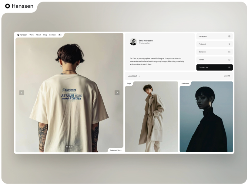 Hanssen — Minimal Portfolio Template