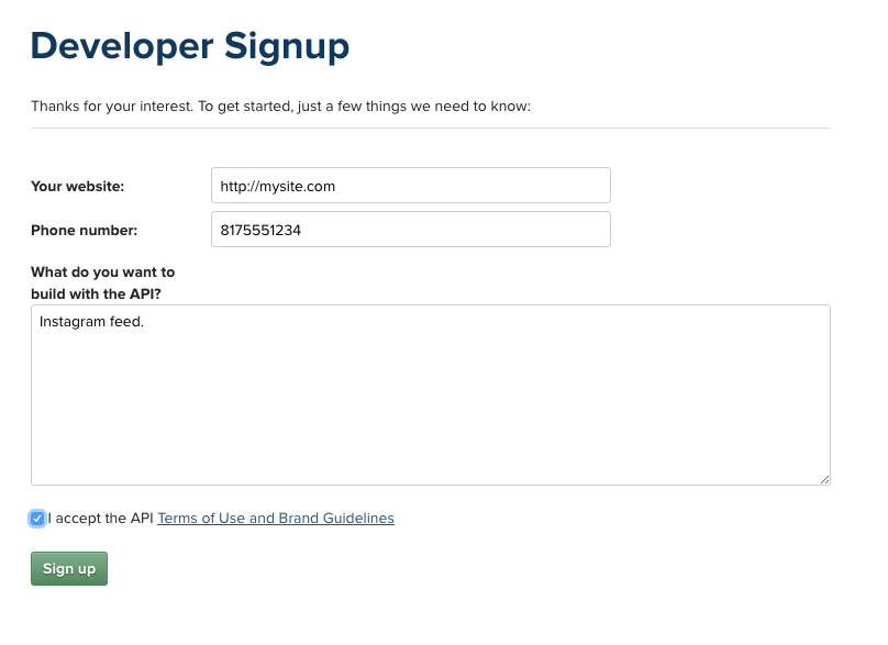 step 2 register new app!    client - instagram followers access token