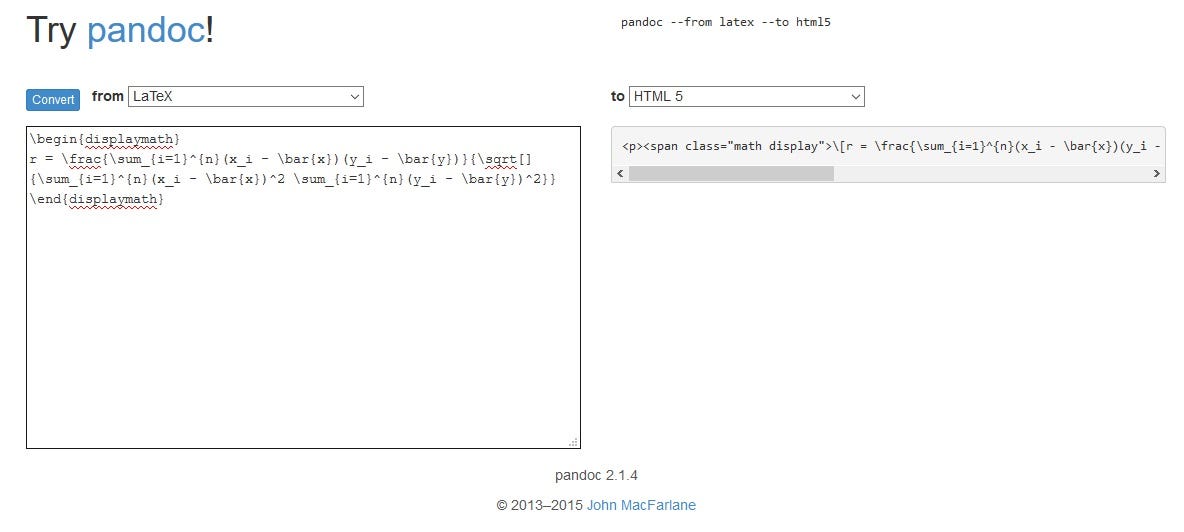 convert latex into html Convert latex into html