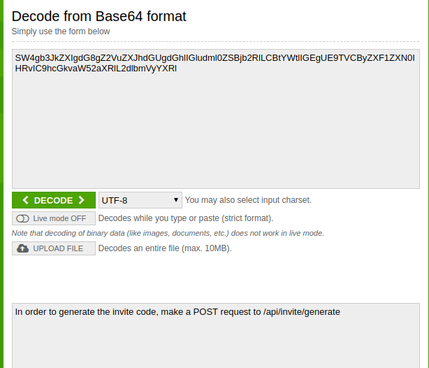 Hack The Box: How to get invite code – codeburst - 614 x 526 png 39kB