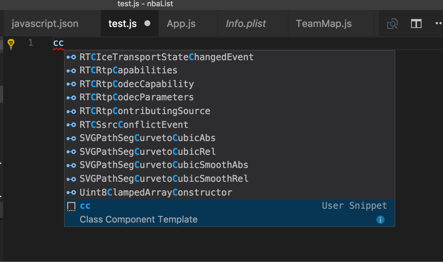 react native android studio create new js file