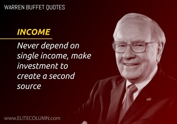 Making Money While You Sleep And 15 Other Great Ideas Of Warren Buffett - the average millionaire has 7 sources of income