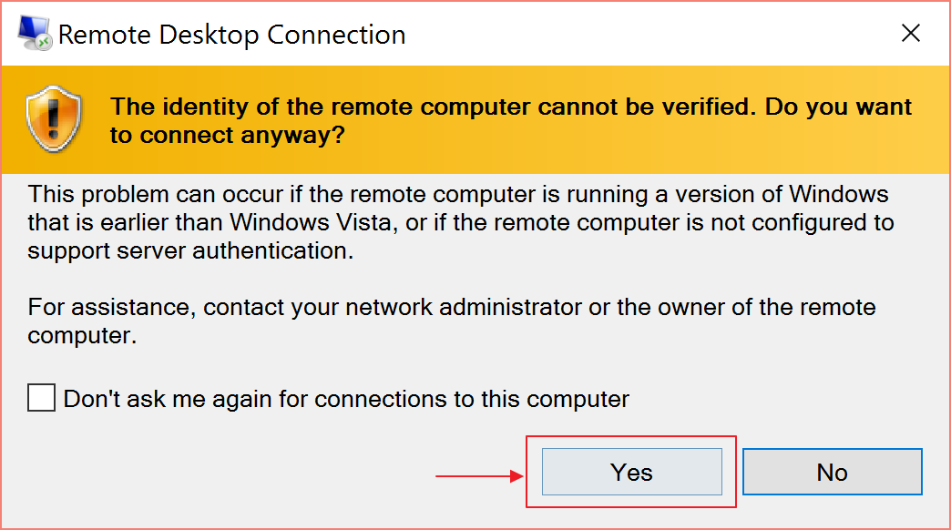 Remote Desktop Connects Then Disconnects Vista