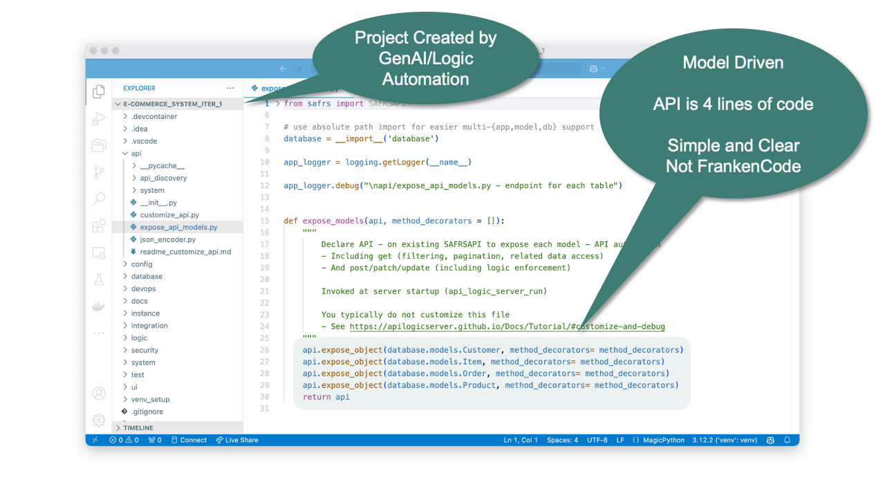 Python as a DSL (Domain Systems Language): Executable API Model