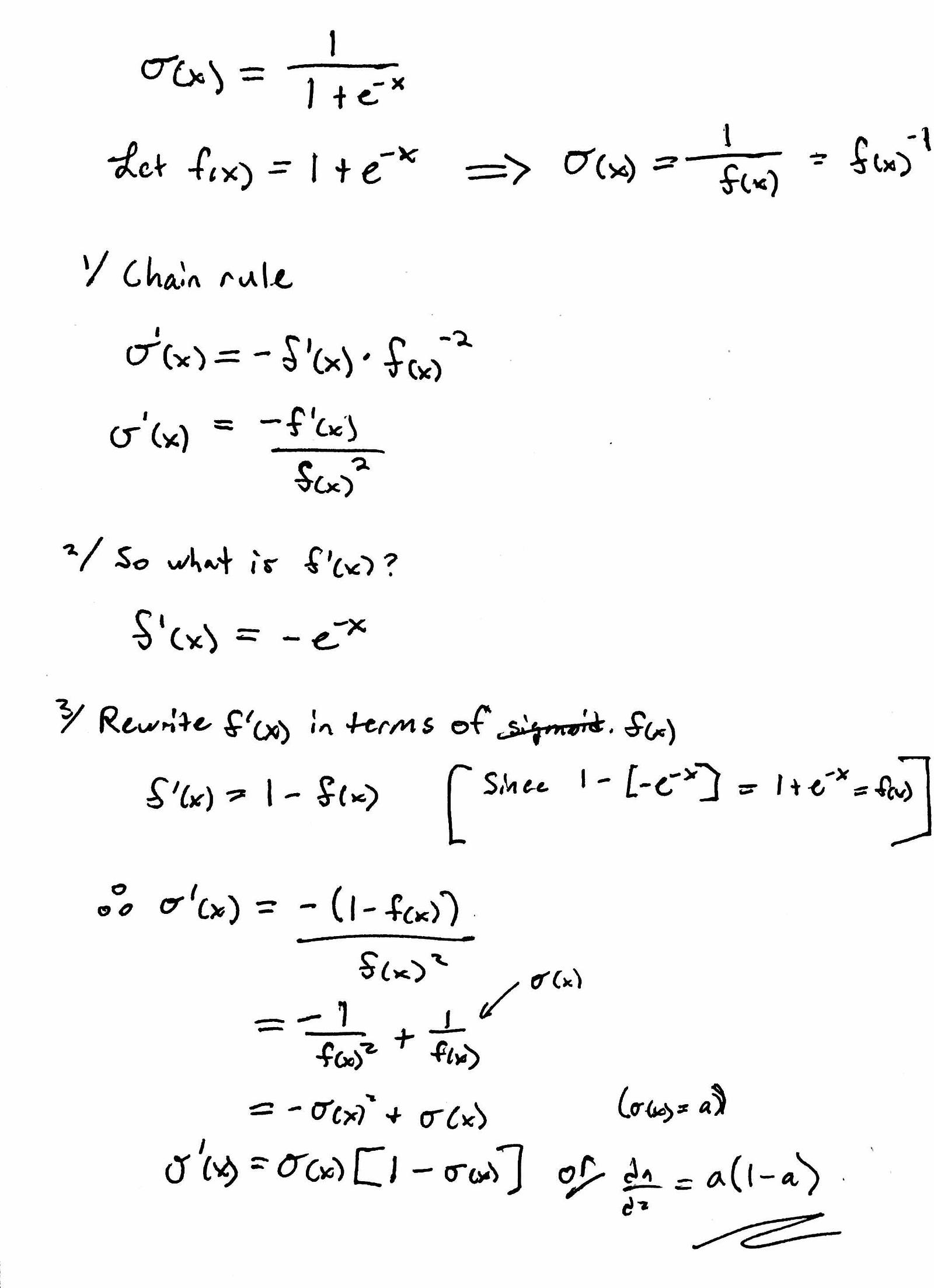 Differentiating the Sigmoid Function – Matt McInnis – Medium