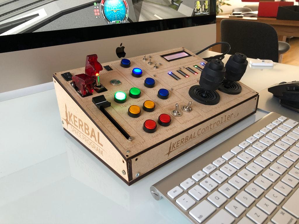 Beautifully Lasered Kerbal Space Program Controller