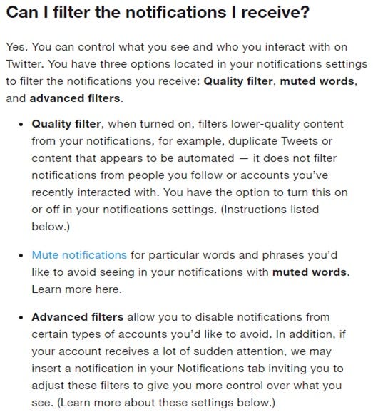 every twitter account has quality filter which launched in aug 16 turned on by default translated twitter wants to hide accounts which they have - instagram block vs mute vs hide common terms explained