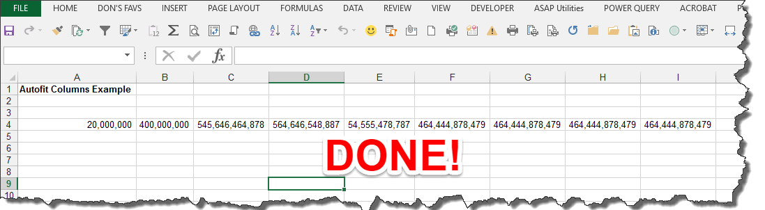 Microsoft Excel Tip — Auto Fit Columns The Easy Way!