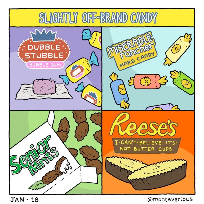 Sunday Funnies: Slightly Off-Brand Candy – MEL Magazine