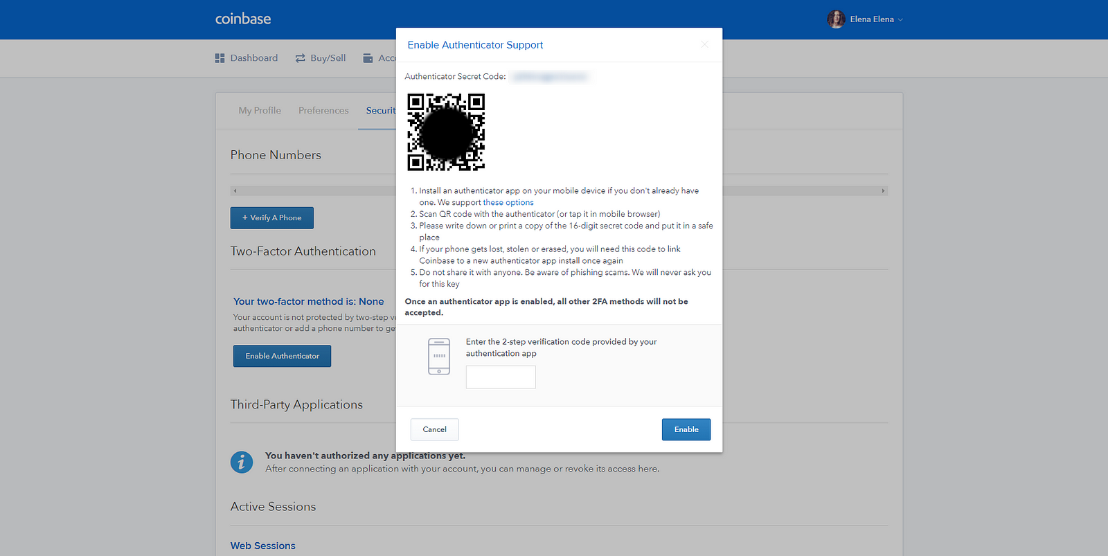 How To Add Two Factor Authentication (2FA) To Coinbase
