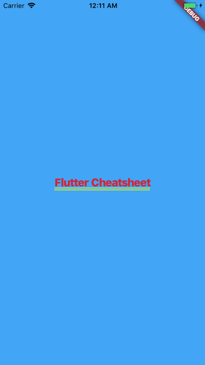 Flutter Cheat Sheet