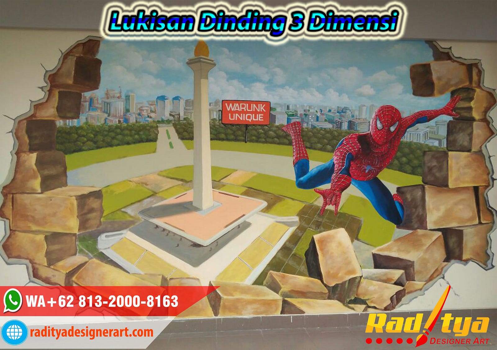 KEJUTAN Lukis Dinding 3Dimensi Wa 6281320008163