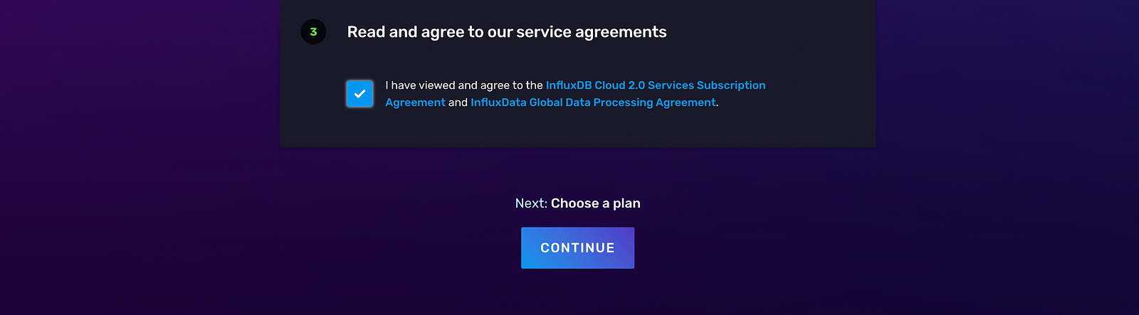 Service subscription agreement