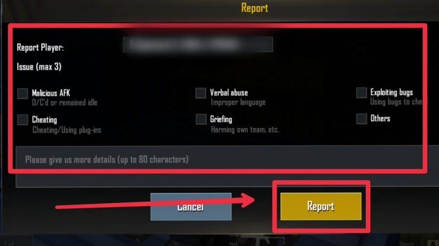 Manually Report a cheater in PUBG
