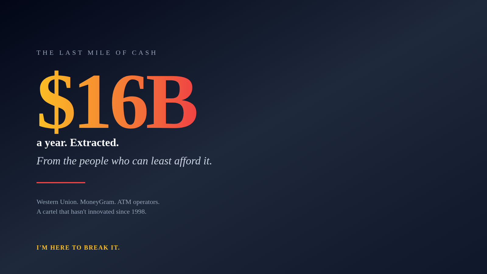 The Last Mile of Cash