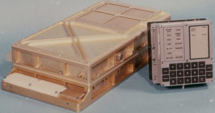 One of the small Apollo Guidance Computers, which each of the Apollo Command and Lunar Modules carried onboard – its processing power was comparable to a late 1970s home desktop PC. (Photo credit: NASA). One of the small Apollo Guidance Computers, which each of the Apollo Command and Lunar Modules carried onboard – its processing power was comparable to a late 1970s home desktop PC. (Photo credit: NASA).