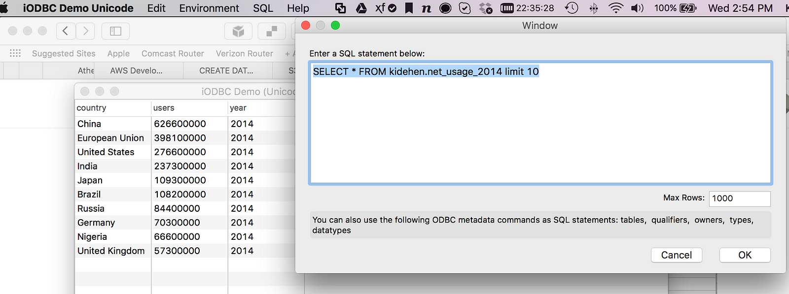 Odbc for mac os 10.13