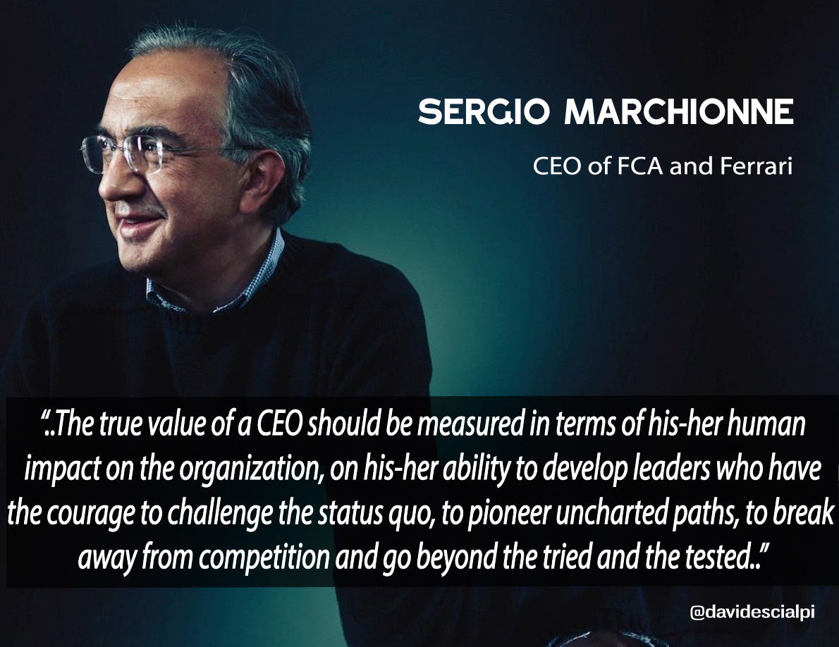 Sergio Marchionne's quotes about Success and Leadership 