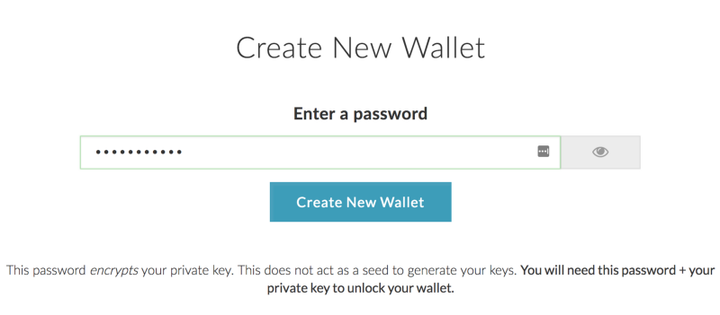 create new ethereum wallet