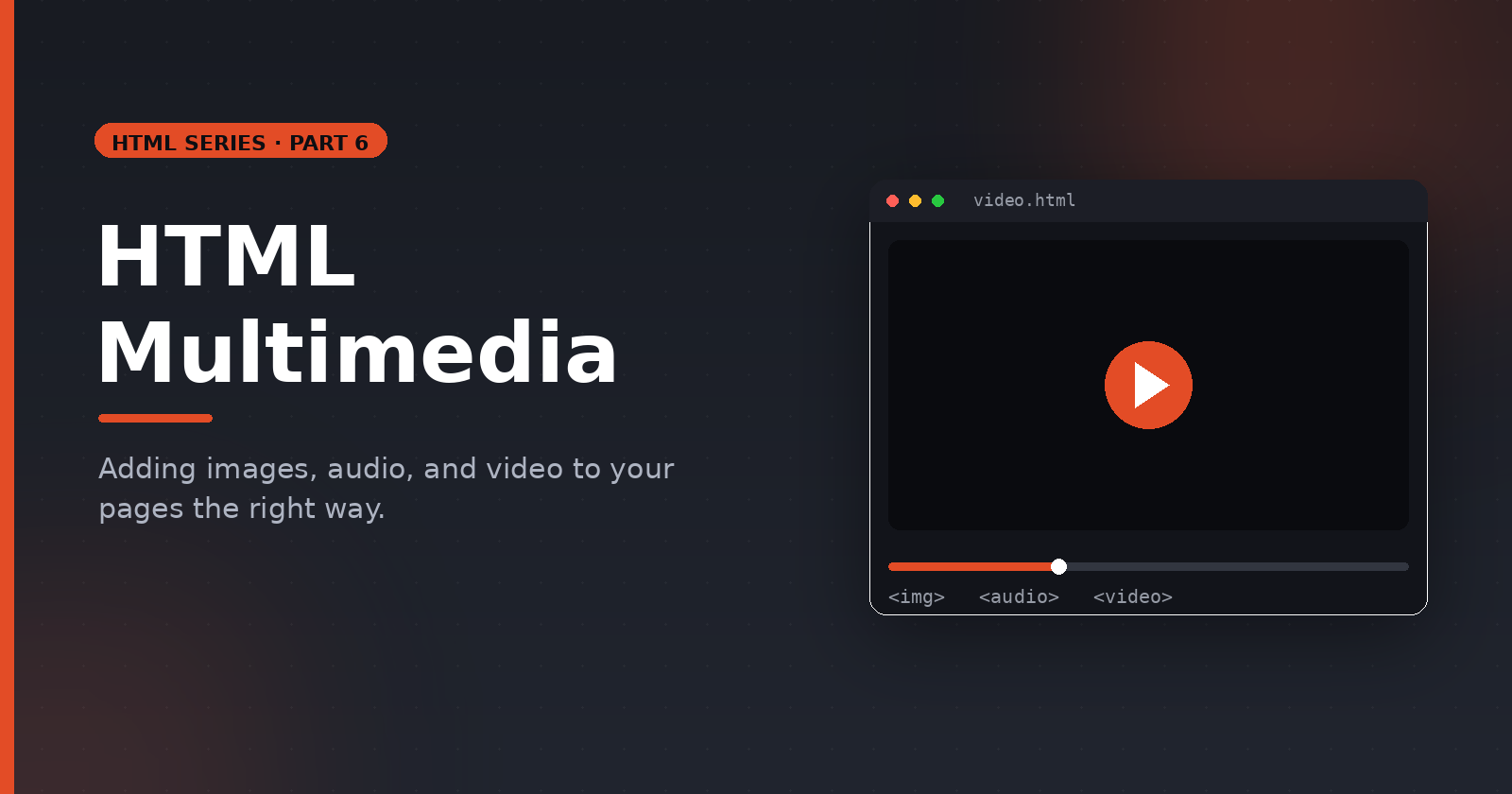 HTML Multimedia: Adding Images, Audio, and Video the Right Way