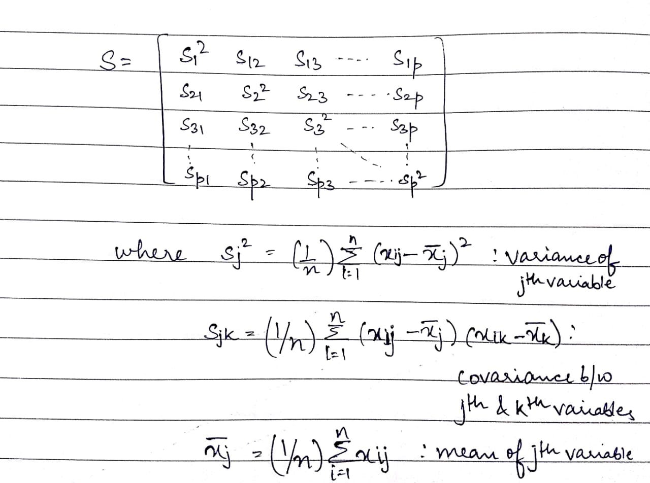 Let us understand the correlation matrix and covariance matrix