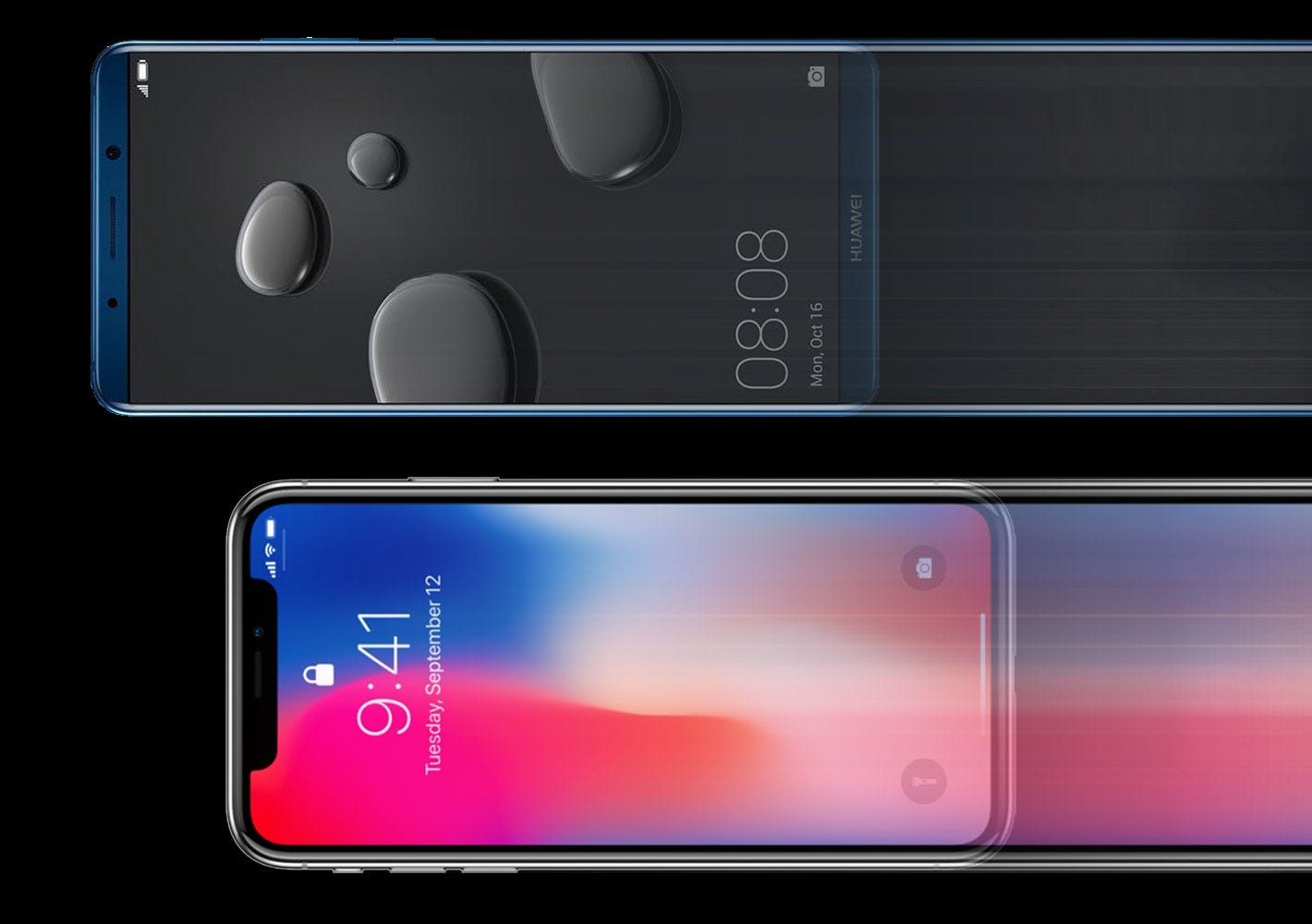 f iphone x vs huawei mate 10 pro 3