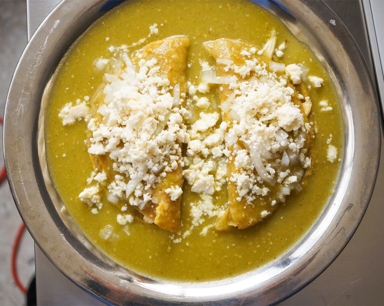 Las mejores Enchiladas Verdes La Olla y sus Hervores Medium