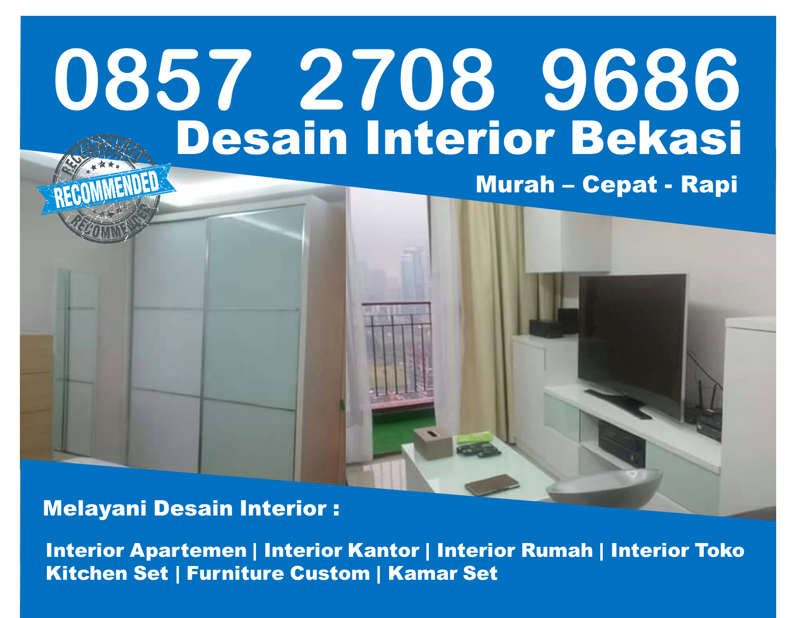 Telp 0857 2708 9686 Indosat Design Interior Apartemen 2 Kamar