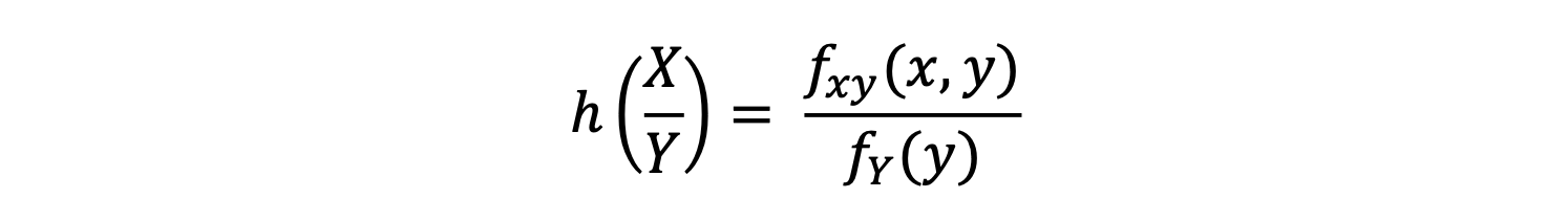 Conditional distribution of x and y continuous