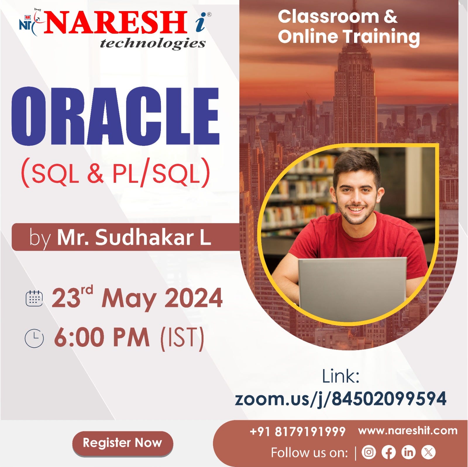 Oracle [SQL/PL & SQL] Online Training — Naresh IT