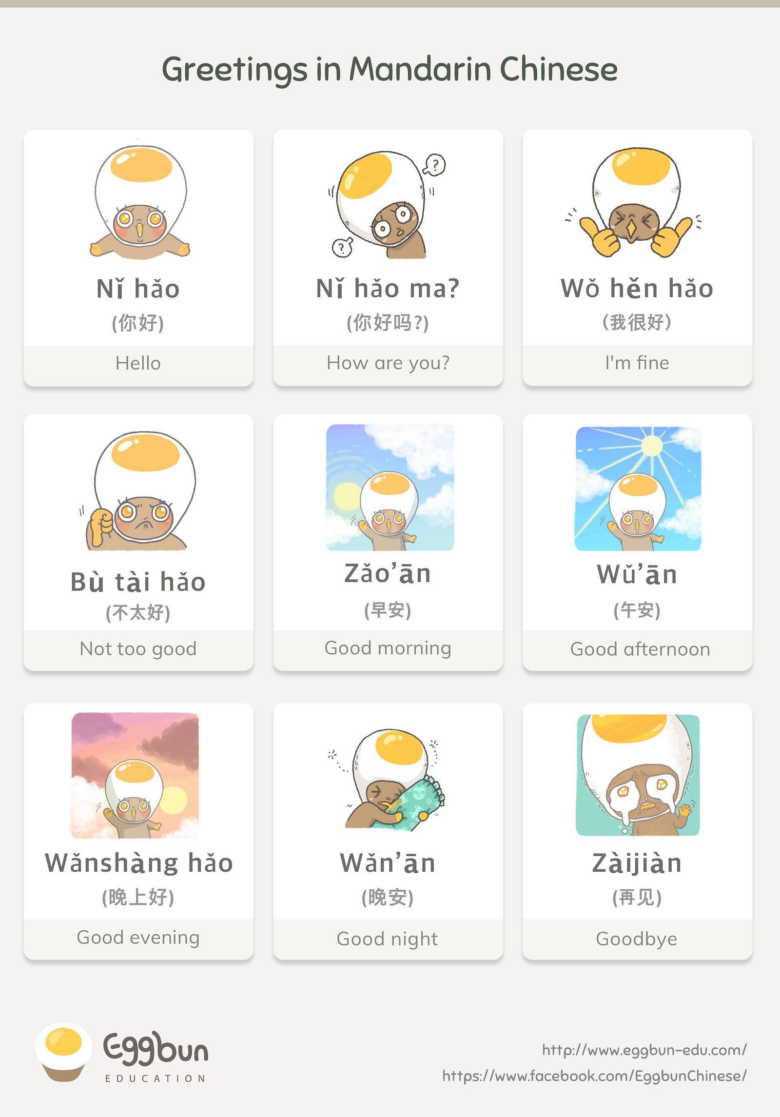 Basic Greetings In Mandarin Chinese Story Of Eggbun Education Medium