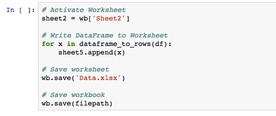 worksheet openpyxl name to  Excel Writing Python â€“ MicroPython Towards  Data with